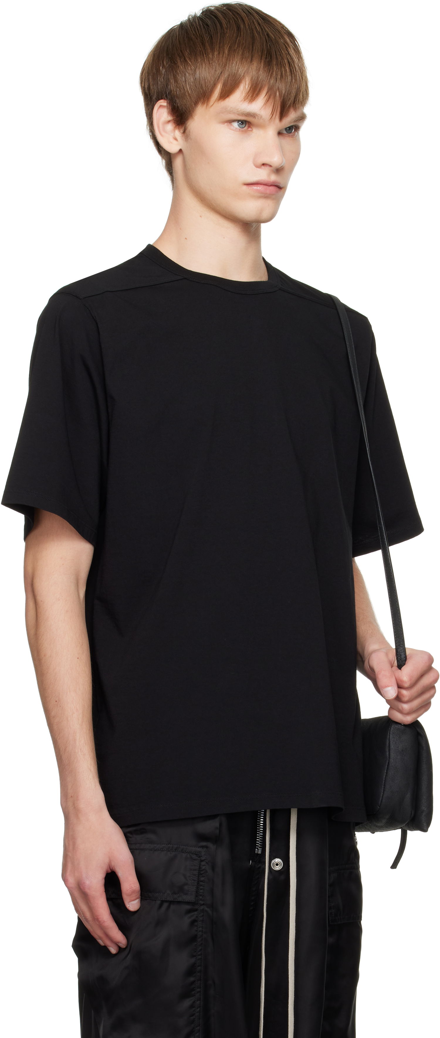 Majica Rick Owens Rick Owens Concordians Brad T-Shirt Črna | RU02E1232 JA, 1