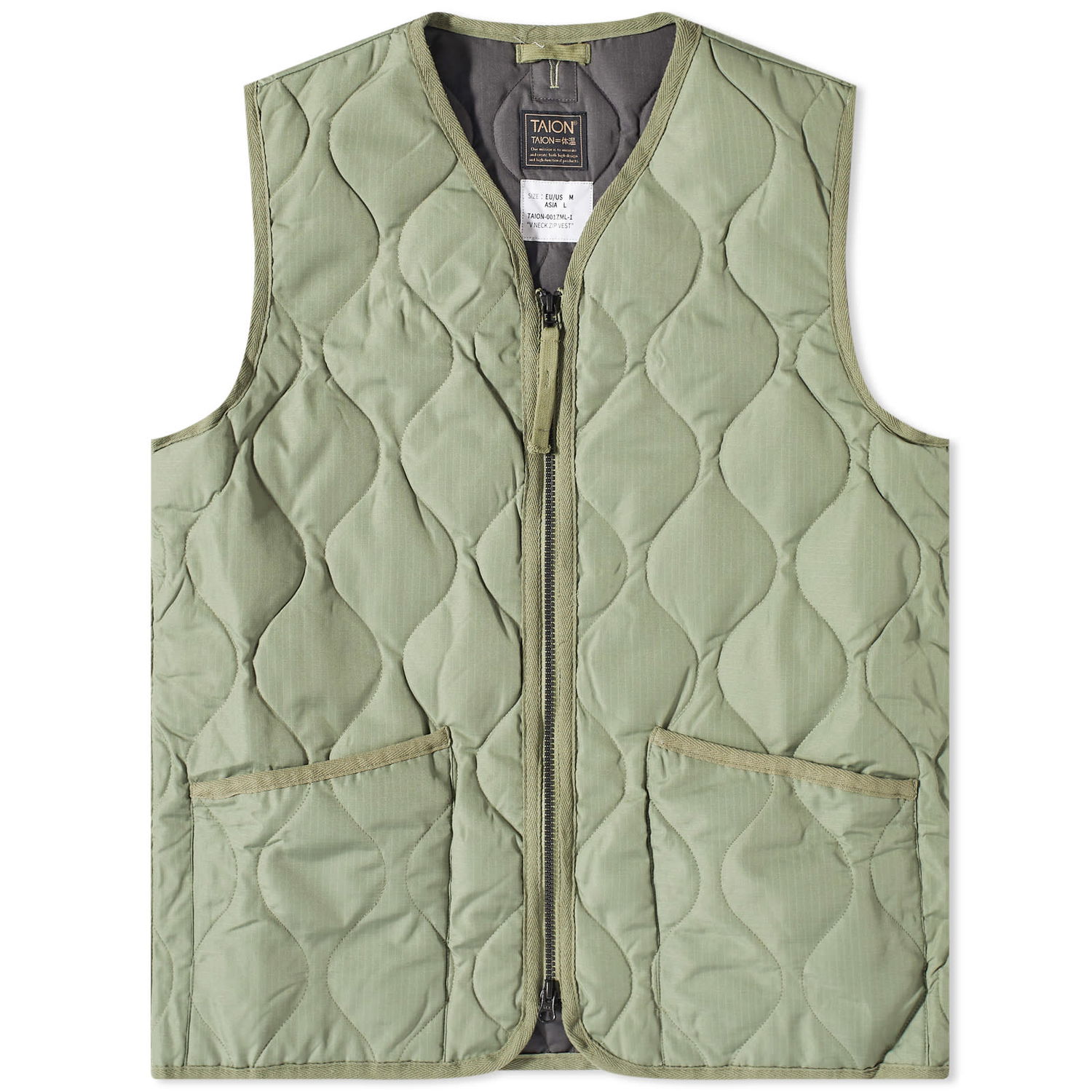 Telovnik TAION Military Zip Down Vest Zelena | TAION-001ZML-1-SGN, 0
