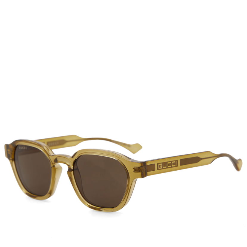Sončna očala Gucci La Piscine Sunglasses Yellow/Brown Rjava | GG1730S-003