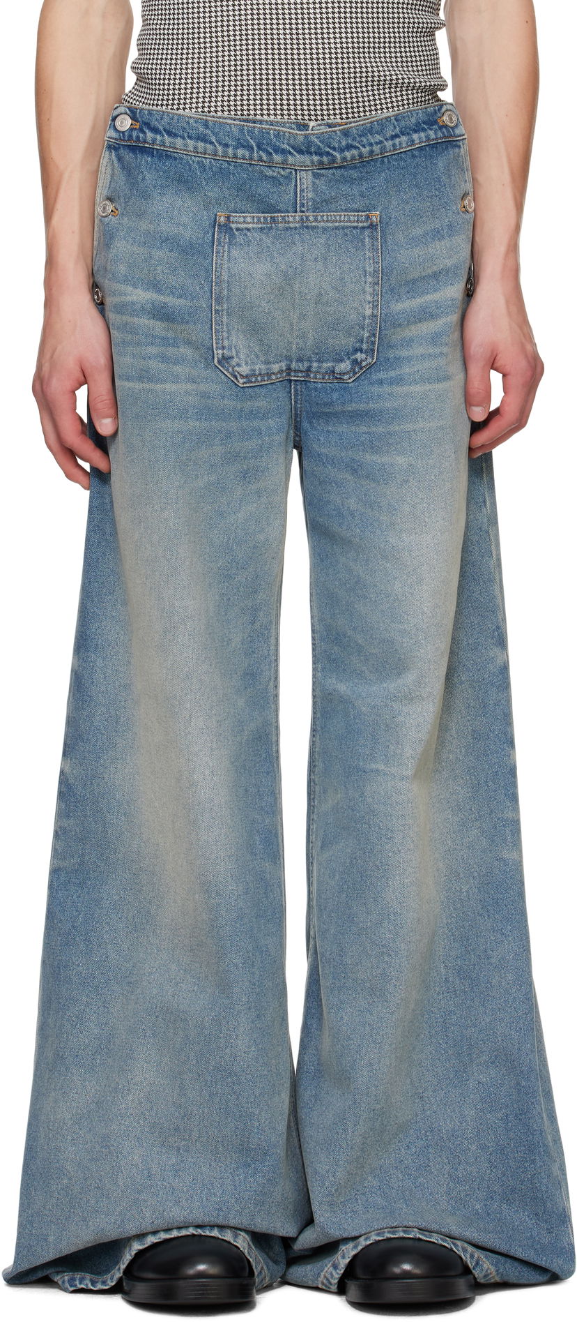 Kavbojke Courrèges Courrèges One Pocket Baggy Jeans Modra | 324DPA238DE0033
