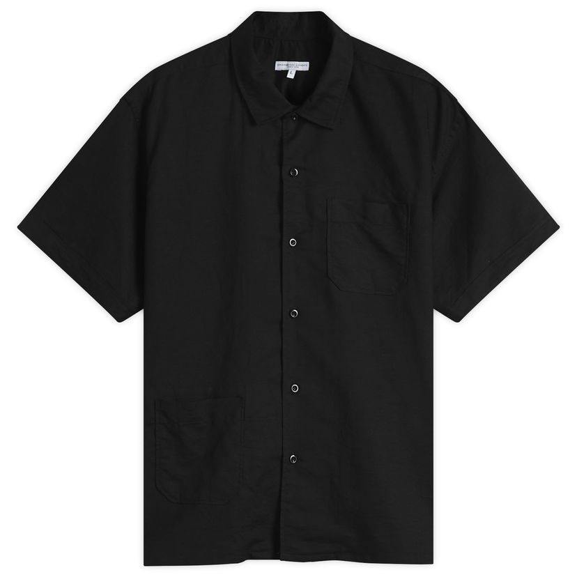 Srajce Engineered Garments Engineered Garments Camp Shirt Handkerchief Linen, Size Large Črna | QT017-RK299