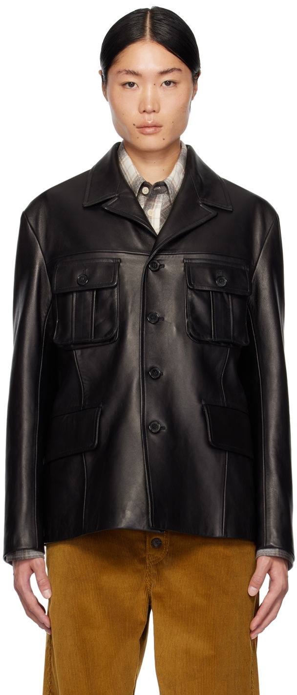 Jakna Paul Smith Paul Smith Commission Edition Leather Jacket Črna | M1R-462Y-L02186-79