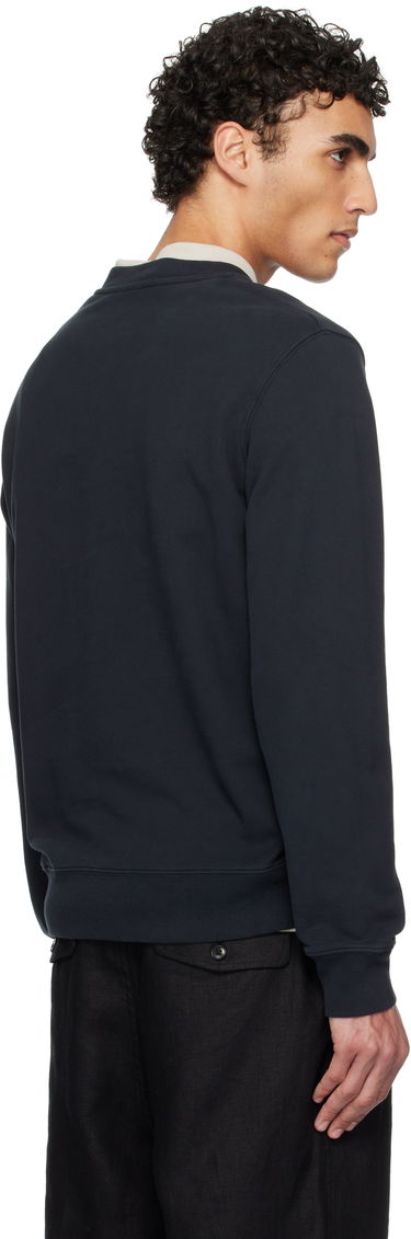 Pleteni pulover MAISON KITSUNÉ Maison Kitsuné Barista Fox Patch Sweatshirt Mornarica | OU00301KM0330, 2
