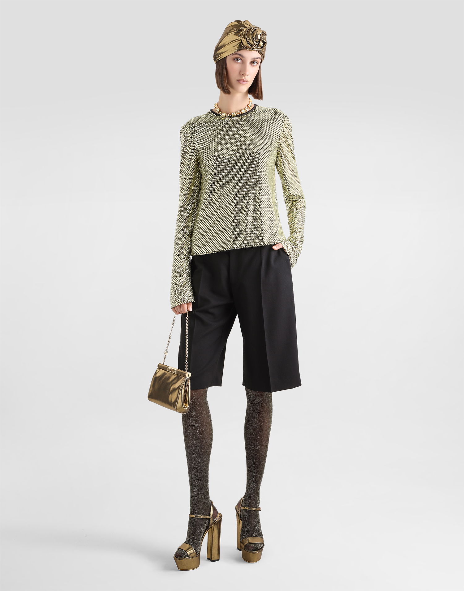 Kratke hlače Dolce & Gabbana Twill Shorts Črna | FTC6RTFUBE7N0000, 1