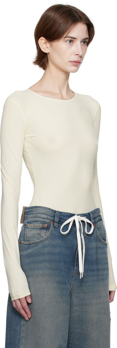 Bodi Maison Margiela MM6 Maison Margiela Jersey Lycra Bodysuit Bež | S62NA0077 S20518, 1
