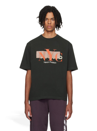 Majica HERON PRESTON 'NYC' Censored T-Shirt Črna | HMAA032F23JER0061020