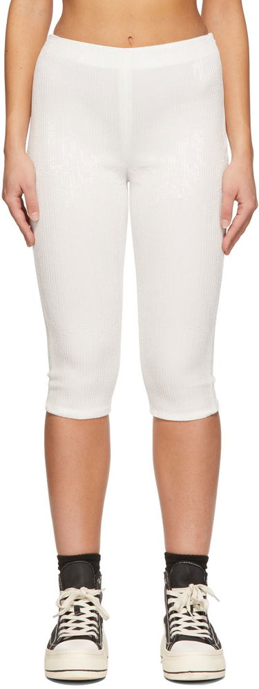 Kratke hlače We11done We11done Sequin Cycling Shorts Bela | WD-PT1-22-295-W-WH, 0