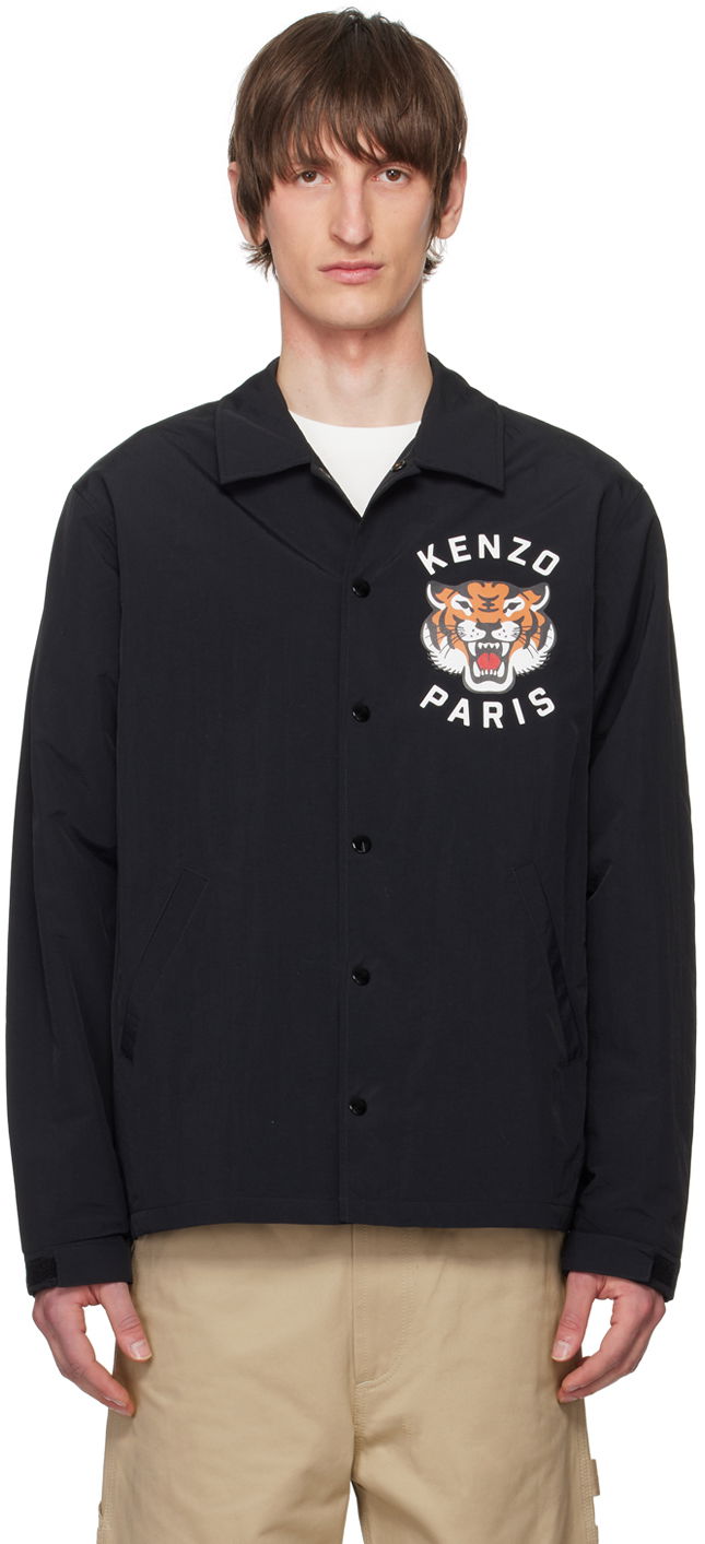 Jakna KENZO Paris Lucky Tiger Jacket Črna | FE55BL0629NG