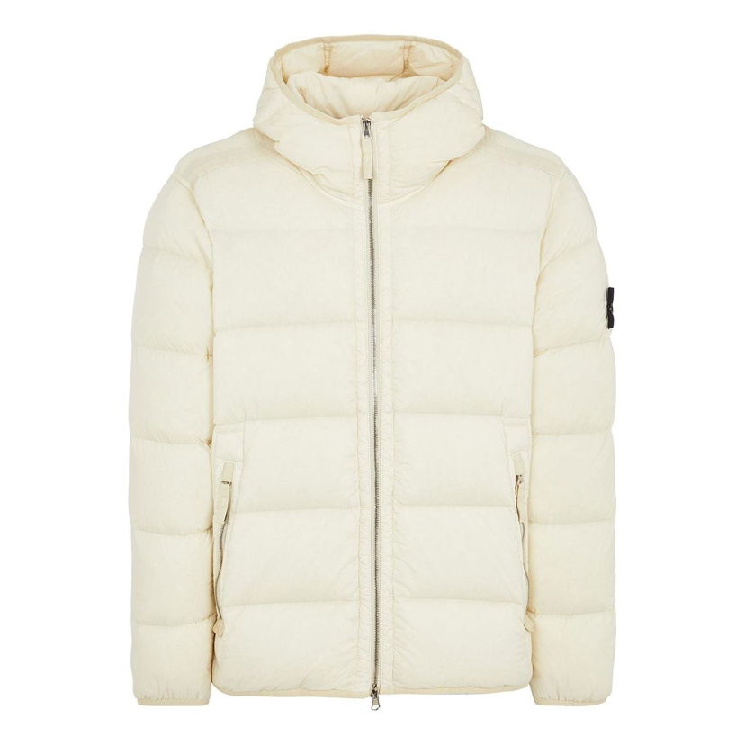 Puhovka Stone Island Compass Patch Zip-Up Puffer Jacket Bež | 791543728-V0097