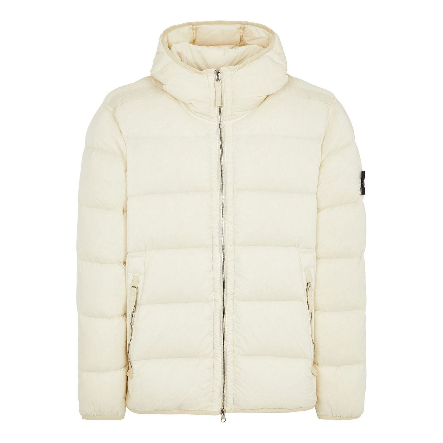 Puhovka Stone Island Compass Patch Zip-Up Puffer Jacket Bež | 791543728-V0097, 0
