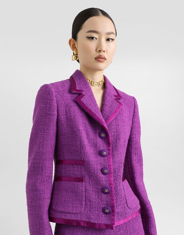 Jakna Dolce & Gabbana Dolce & Gabbana Rachel Tweed Jacket Lila | F27DITFMTACF0571, 1
