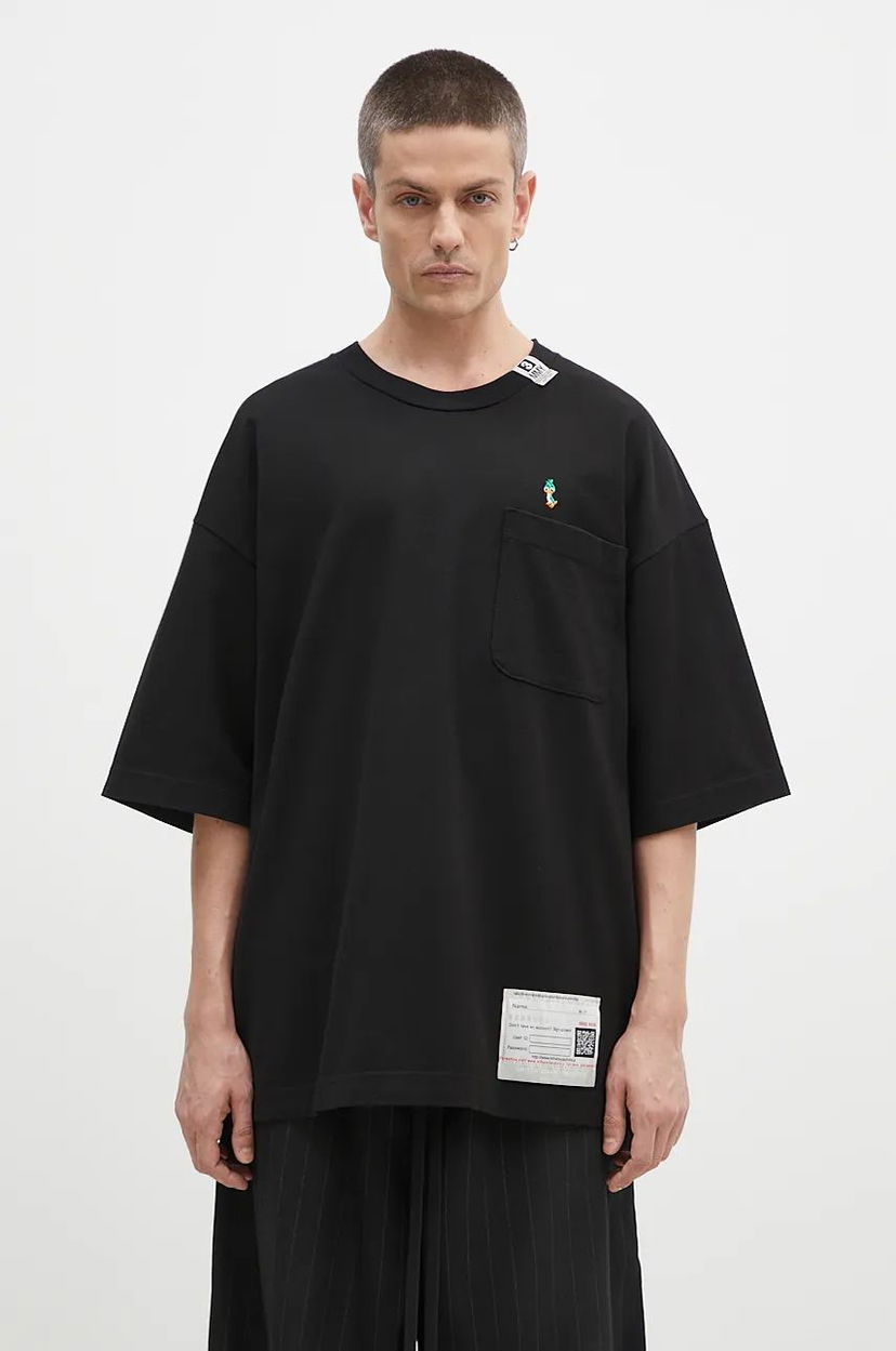 Majica Maison MIHARA YASUHIRO Duck Embroidery T-Shirt Črna | A13TS631