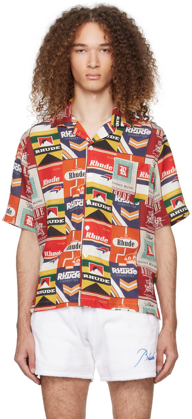 Srajce Rhude Printed Shirt Večbarvna | RHPS24SR04174362