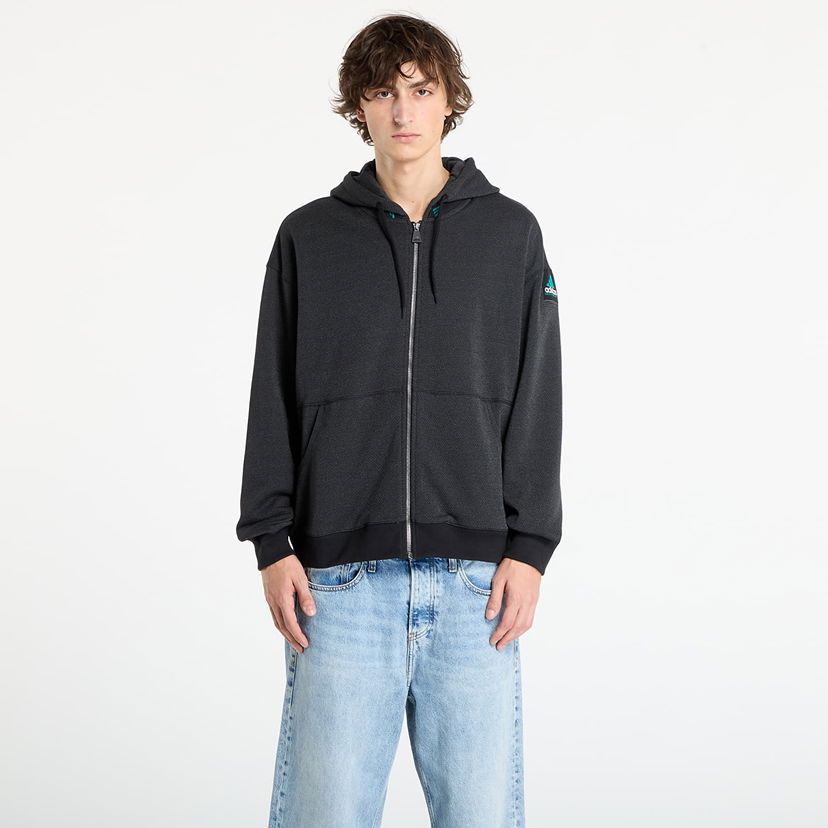 Pulover adidas Originals Equipment Reflective Full-Zip Hoodie Črna | JX1460