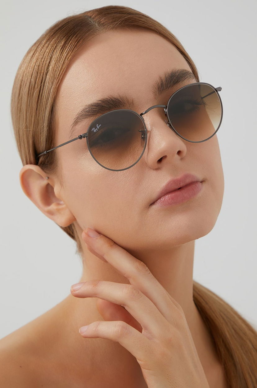 Sončna očala Ray-Ban Ray-Ban Round Metal Sunglasses Siva | 0RB3447N.004/51.53.D
