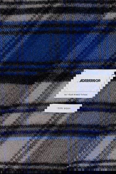 Šala ADER ERROR Plaid Muffler Scarf Modra | BMADFWAC0401BL, 4