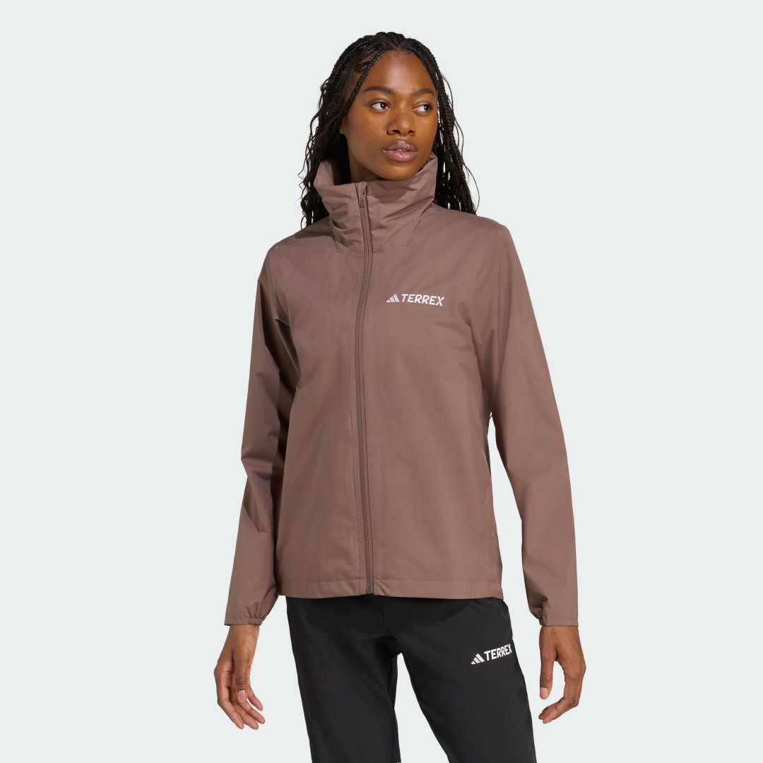 Dežni plašč adidas Performance Multi Essentials 2L Rain Jacket Rjava | JY0480, 0