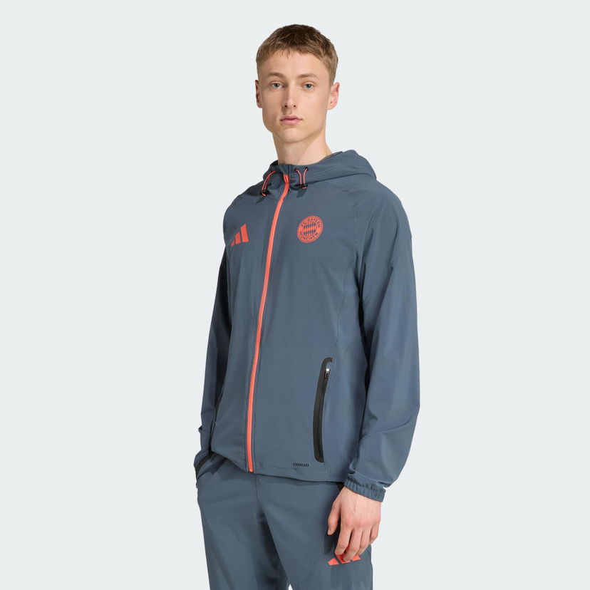 Vetrovka adidas Performance FC Bayern Munich Tiro 25 Competition Vis Tech Jacket Siva | JV5343