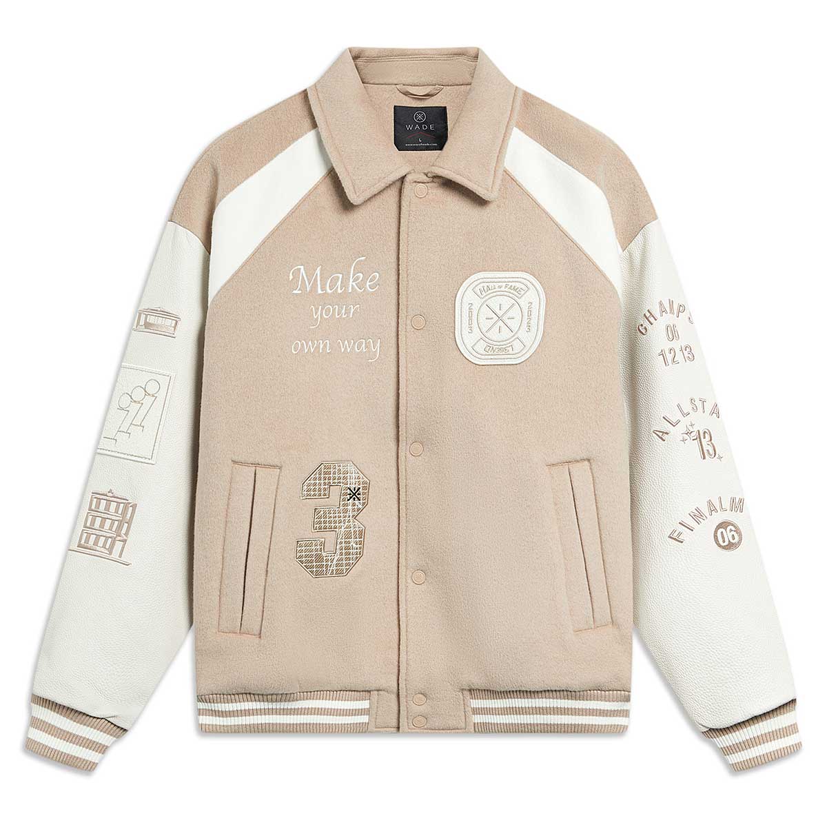 Jakna Li-Ning D. WADE Hall of Fame Varsity Jacket Bež | AJPT005-3, 1