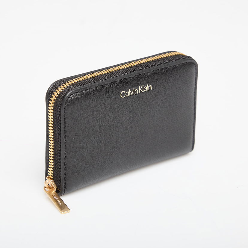 Denarnica CALVIN KLEIN Wallet Foil Logo Medium Zip Around Black Črna | LV04F1091G 332