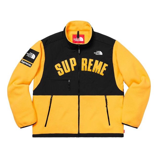 Pleteni pulover Supreme The North Face Arc Logo Denali Fleece Jacket Rumena | SUP-SS19-549