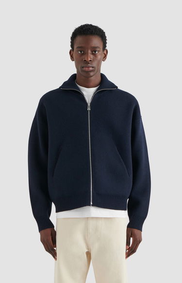 Pleteni pulover AXEL ARIGATO Core Zip-Up Sweater Črna | A2143001, 8