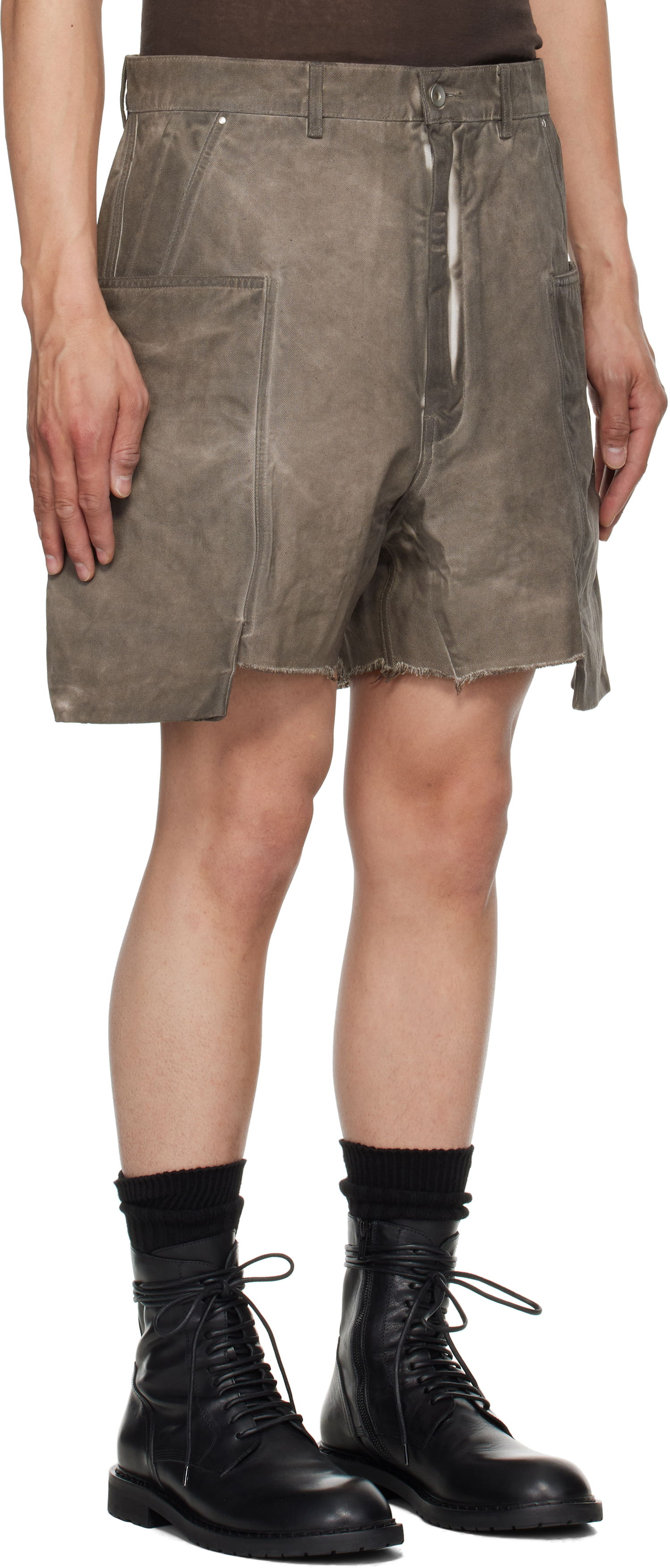 Kratke hlače Rick Owens Rick Owens DRKSHDW Hollywood Stefan Cargo Shorts Siva | DU01E3358 CVS, 1