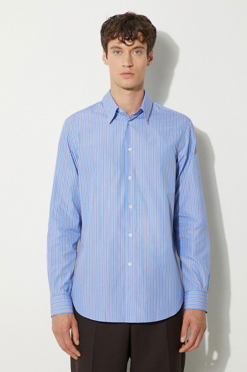 Srajce Paul Smith Paul Smith Regular Fit Striped Cotton Shirt Modra | M1R.700Y.N02387
