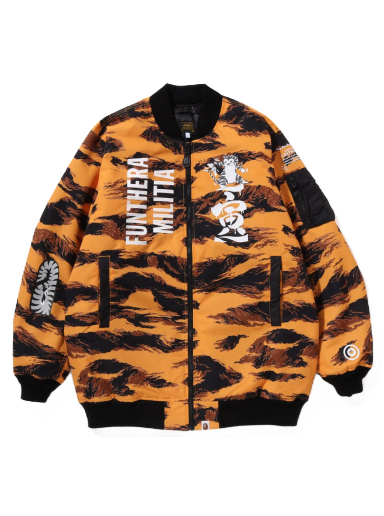 Jakna BAPE Tiger Camo Long MA-1 Jacket Oranžna | 1I70-141-001