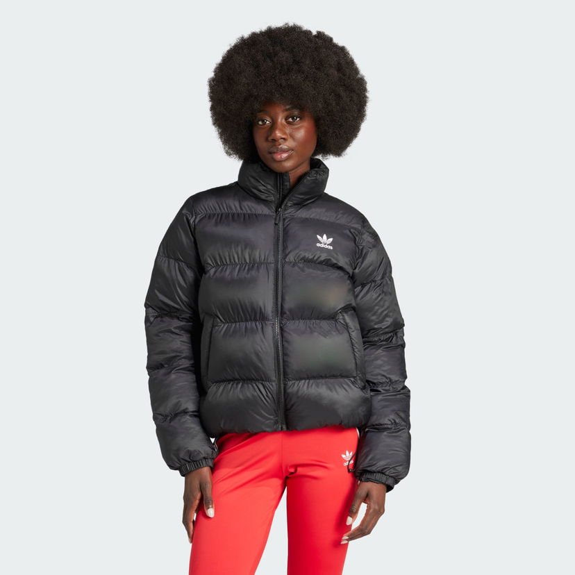 Puhovka adidas Performance Adicolor Short Puffer Črna | JD0420