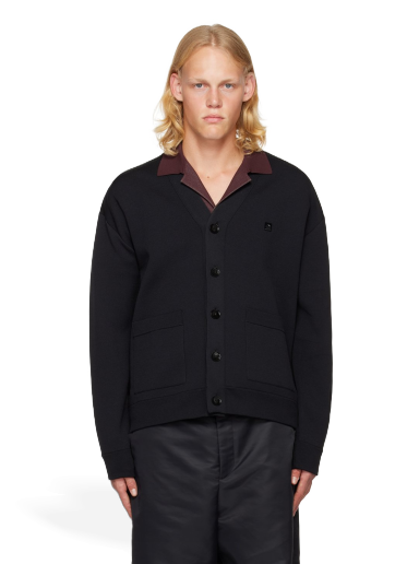 Pleteni pulover Valentino Stud Cardigan Črna | 1V0KA02E8VD