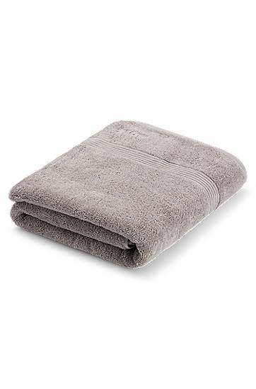 Home decor BOSS Aegean-cotton bath sheet with tonal logo Siva | -1013446