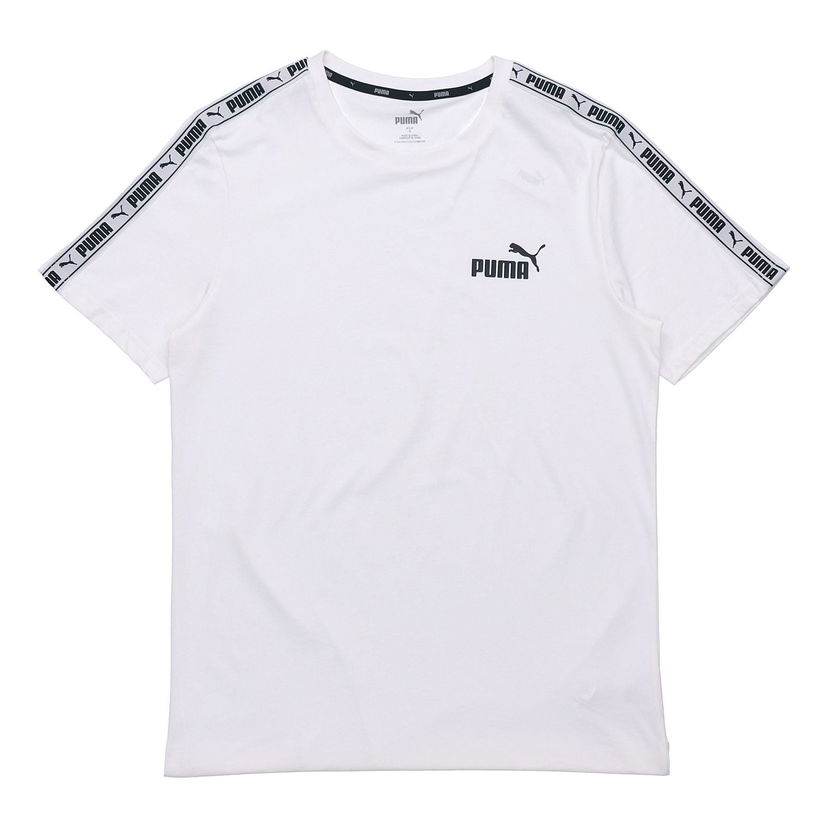 Majica Puma Taping Logo T-Shirt Bela | 532557-02