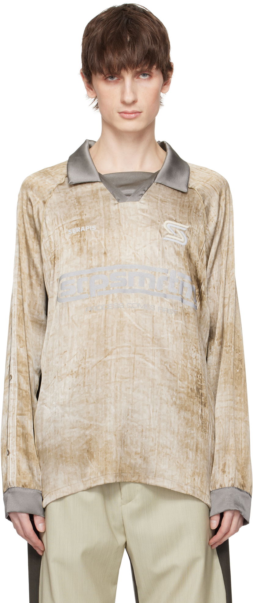 Dres Serapis Serapis Piraeus Truck Tarp Silk Football Polo Bež | SS25_FT_2L