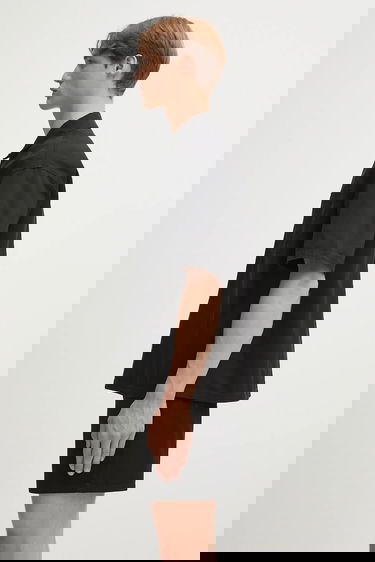 Srajce Represent Clo Relaxed Short Sleeve Cotton Overshirt with Classic Collar Črna | MLM21482.02, 1