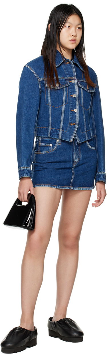 Krila We11done We11done Faded Denim Miniskirt Modra | WD-DS3-22-372-W-BL, 3