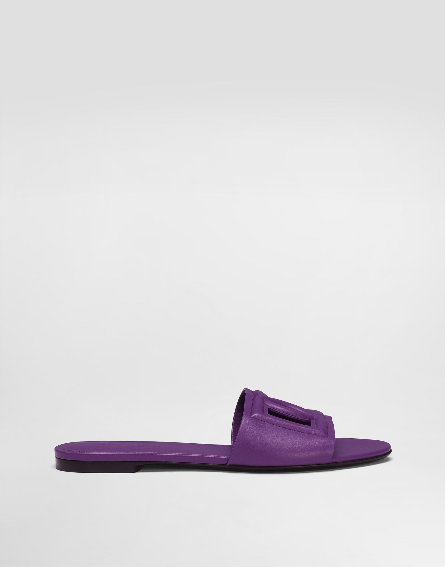 Modni dodatki Dolce & Gabbana Dolce & Gabbana Calfskin Slides Lila | CQ0436AY3298H438, 0