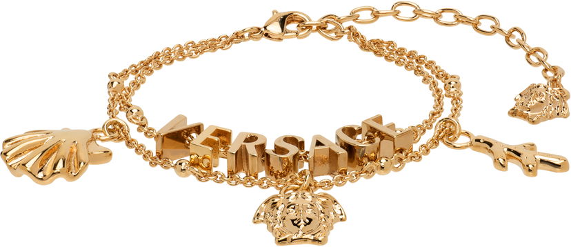 Zapestnica Versace Versace Icons De La Mer Gold-Tone Charm Bracelet Kovinski | 1020565_1A00620