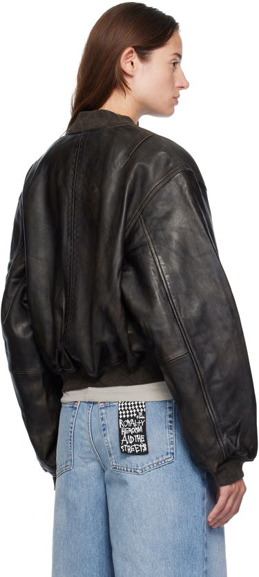 Bomber jakna Ksubi Ksubi Alpha Crop Leather Bomber Jacket Črna | WFA25JK009, 2
