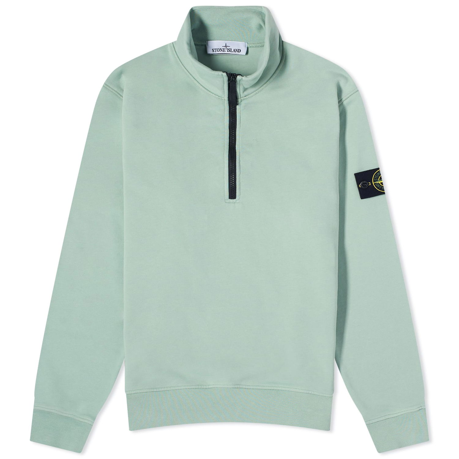 Pleteni pulover Stone Island Garment Dyed Half Zip Sweat Zelena | 801561951-V0052, 0