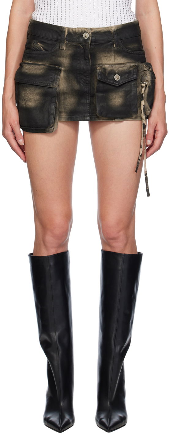 Krila The Attico Attico Fay Denim Miniskirt Črna | SPEWCS136 C109
