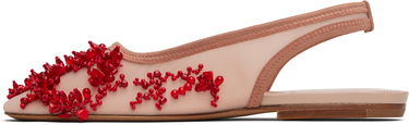 Modni dodatki Dries Van Noten Dries Van Noten Slingback Embellished Mesh Flats Roza | WS251-1617-803, 2