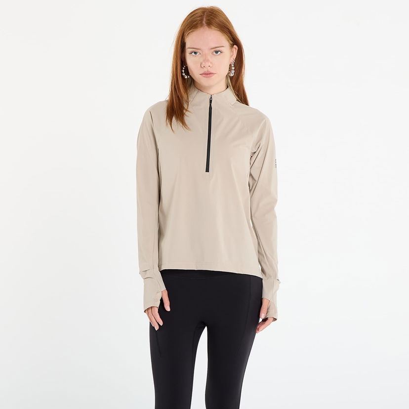 Vetrovka On Running Long Sleeve Quarter-Zip Jacket with Thumbholes Trail Breaker Bež | 1WE30150603