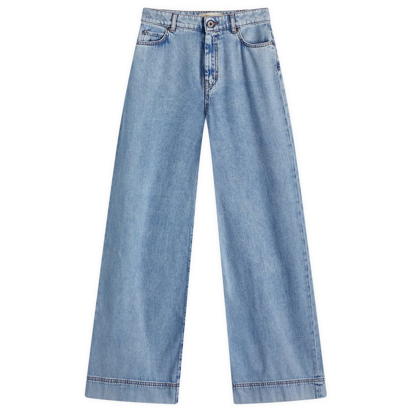 Kavbojke Max Mara Weekend Max Mara Vega Wide Leg Jeans Modra | 2515181061600