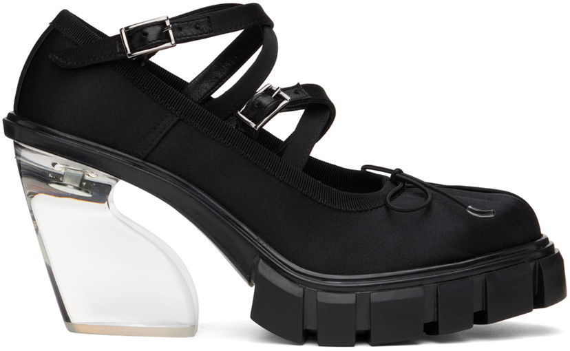 Nakit Simone Rocha Simone Rocha Criss-Cross Ballerina Heels Črna | TH1 0755