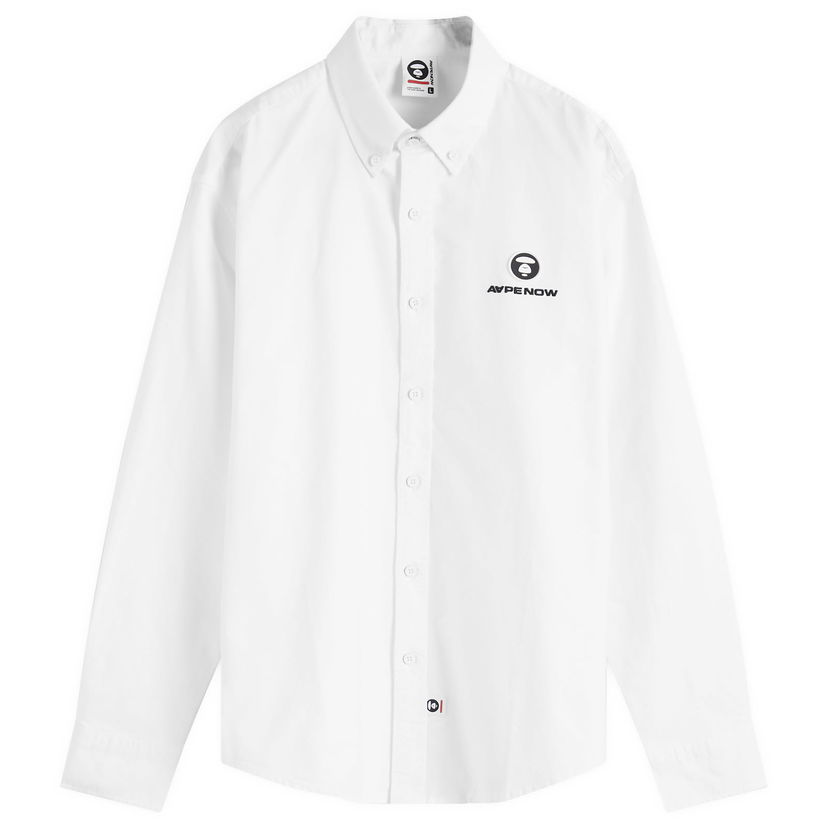 Srajce AAPE by A Bathing Ape AAPE Now Oxford Shirt, Size Large Bela | AAPSTM8495XXNWHX