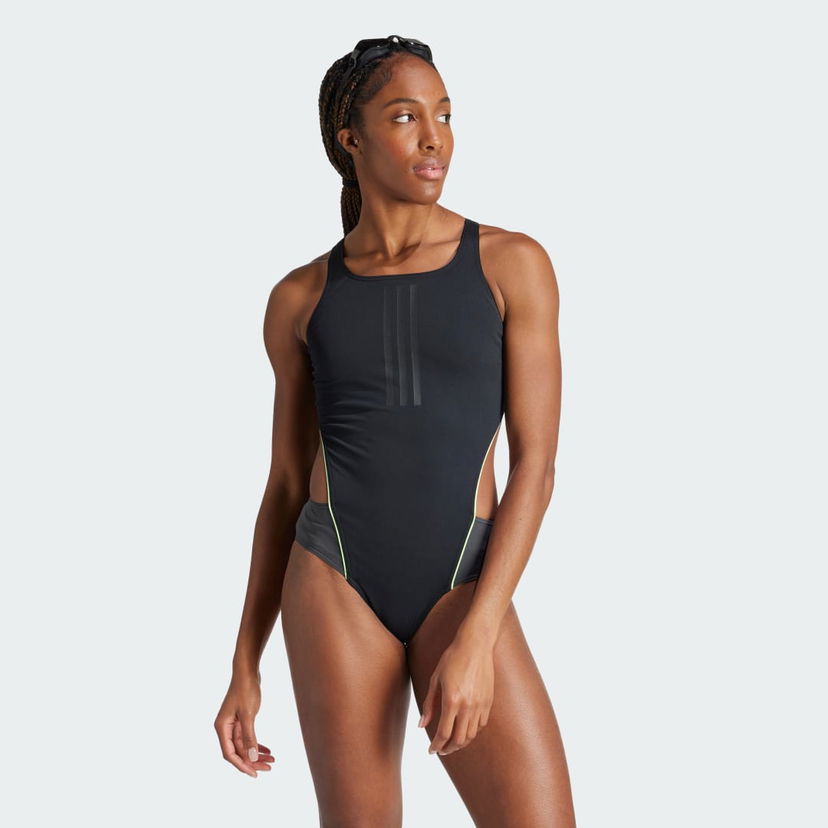 Kopalke adidas Performance Extra-Long-Life 3-Stripes Swimsuit Črna | IL7275