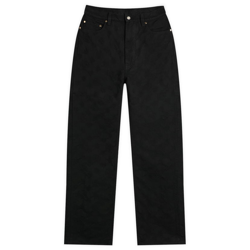Kavbojke Casablanca Denim Straight Leg Monogram Jeans Črna | M-AW25-TR-330-01