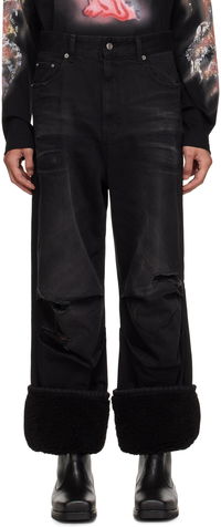 We11done Faded Shearling Cuff Jeans
