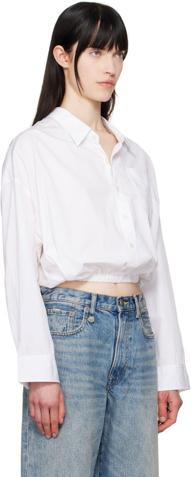 Srajce R13 R13 Crossover Cropped Button-Down Shirt Bela | R13WR269-R338B, 1